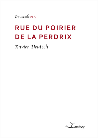 RUE DU POIRIER DE LA PERDRIX - OP177